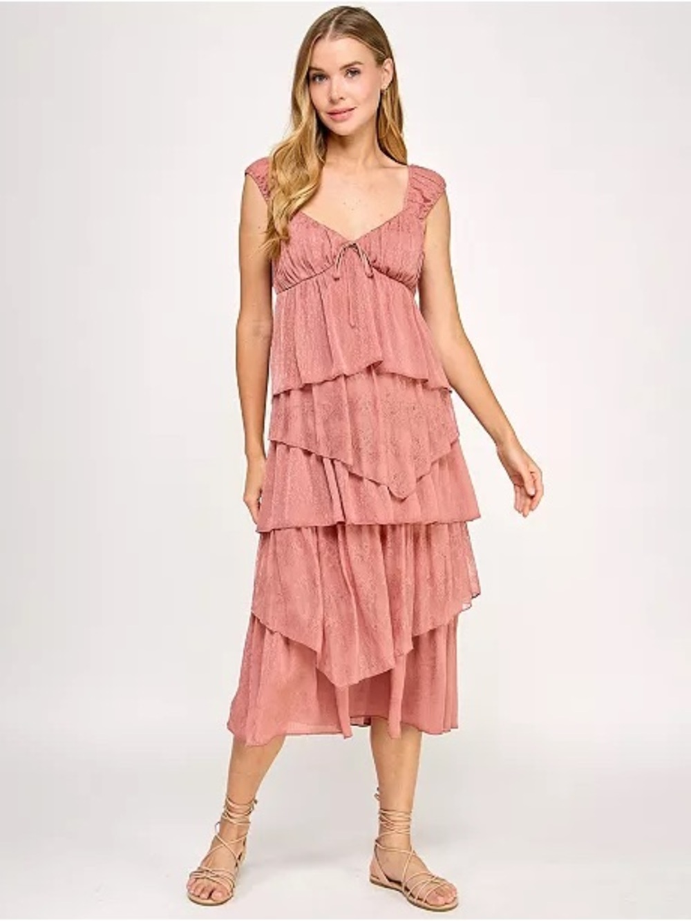 Seni & Cade Juniors' Sweetheart Lace Midi Dress